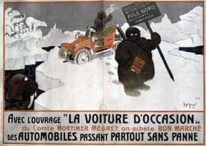 中古車の購入に関するMortimer Megretの本の広告、1904年 作： Georges Meunier